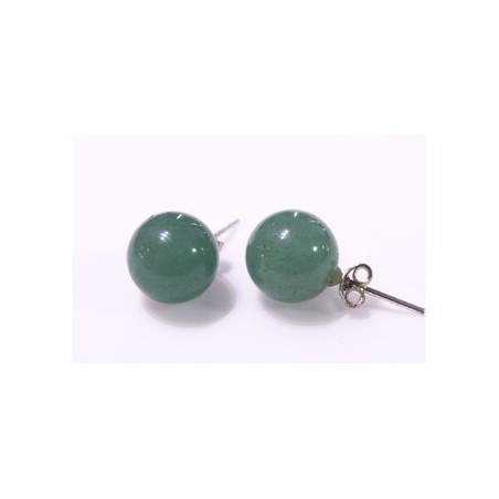Aventurina verde pendiente bola de 10mm plata