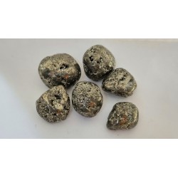 Canto rodado de pirita chispa