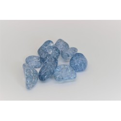 Canto rodado de cuarzo fracturado azul