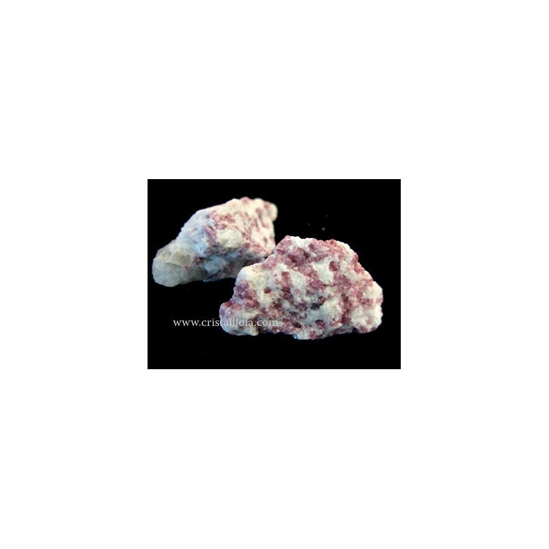 Cuarzo con turmalina rosa mineral bruto