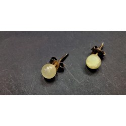 Calcita amarilla pendiente bola 4mm plata