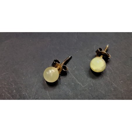 Calcita amarilla pendiente bola 4mm plata