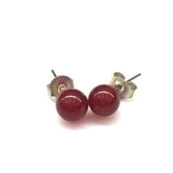 Cornalina pendientes bola 6mm