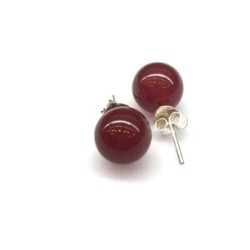 Cornalina pendientes bola 8mm