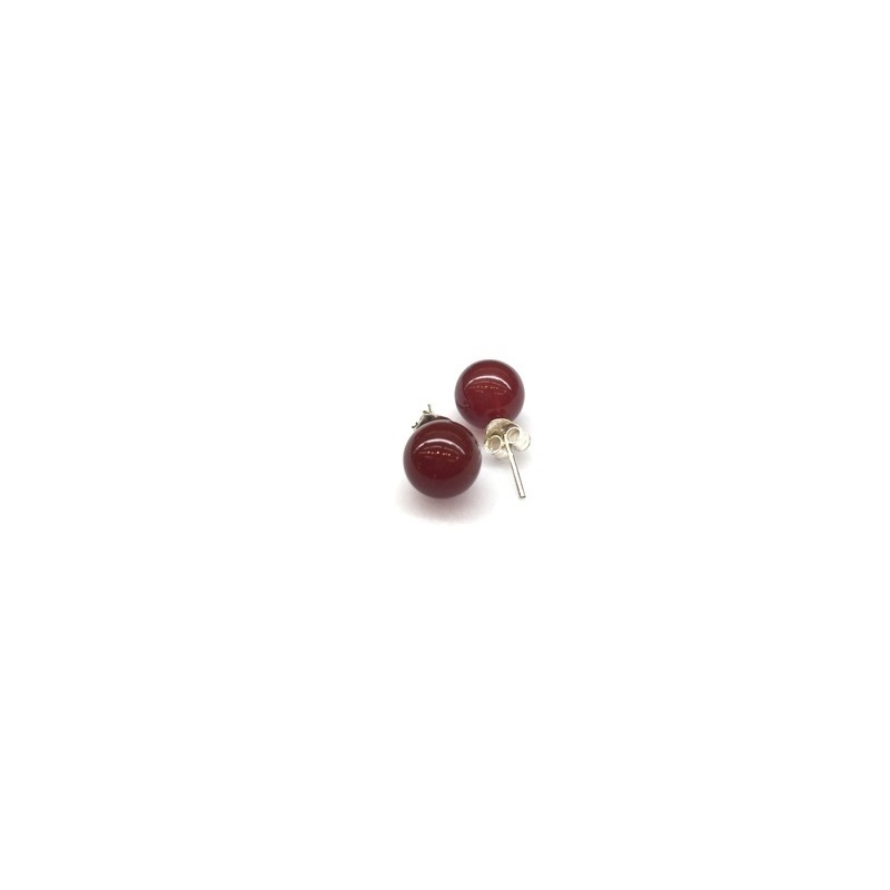 Cornalina pendientes bola 8mm