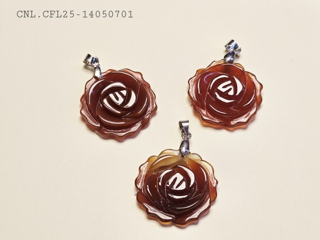 Cornalina Colgante Flor en Cristalljoia Barcelona