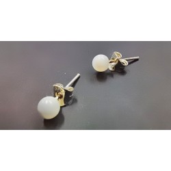 Nácar pendiente bola 4mm
