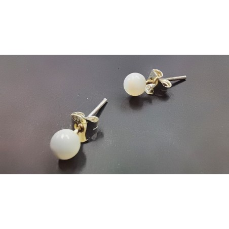 Nácar pendiente bola 4mm