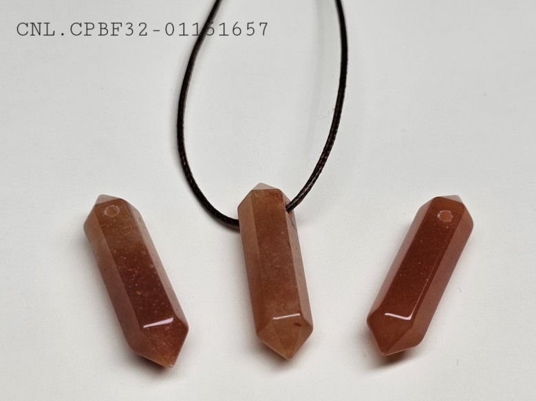 Colgante punta biterminada mineral cornalina