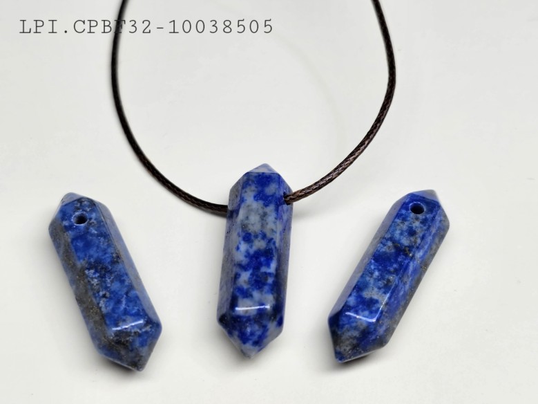 Colgante punta biterminada mineral lapislázuli