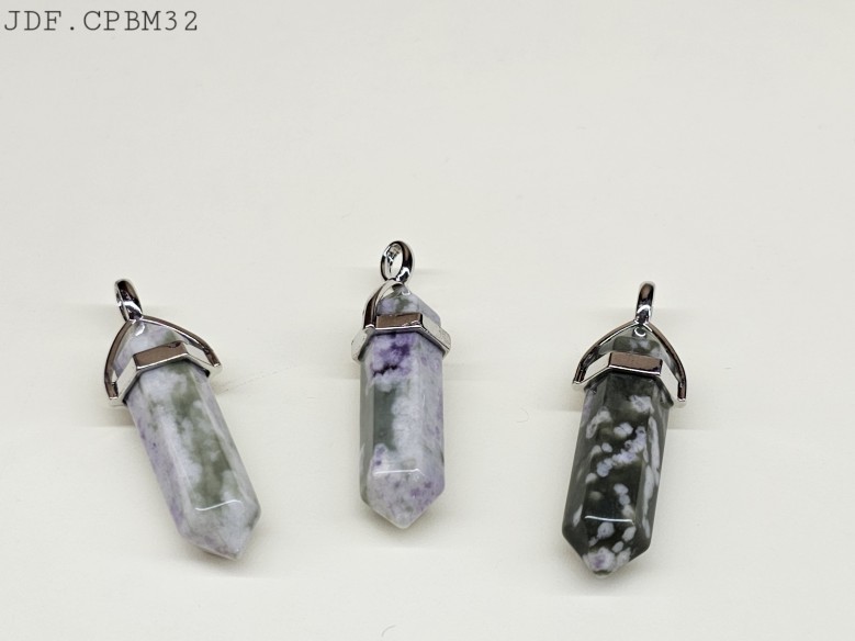 Colgante punta biterminada mineral magnesita