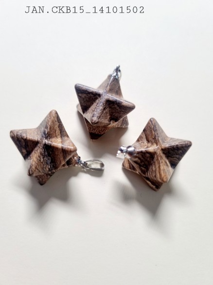 Colgante merkaba mineral jaspe paisina