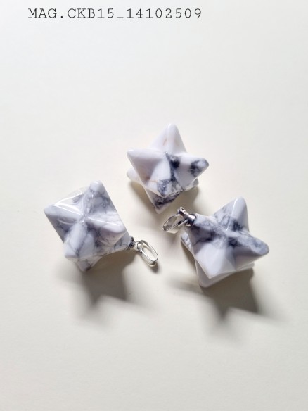 Colgante merkaba mineral magnesita