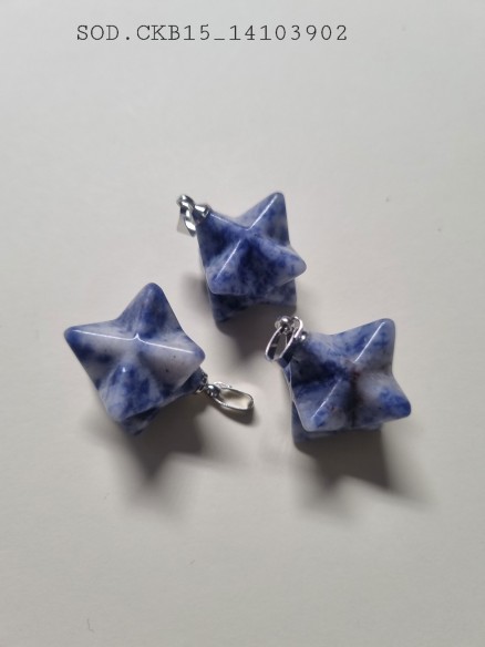 Colgante merkaba mineral sodalita