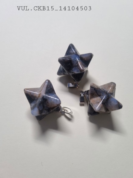 Colgante merkaba mineral vulcanita (que sera)