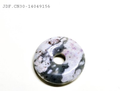 Colgante disco 30 mm mineral jade africano