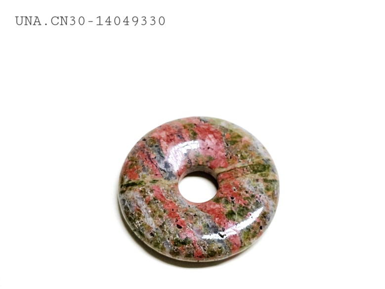 Colgante disco 30 mm mineral unakita