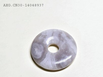 Colgante disco 30 mm mineral ágata crazy gris