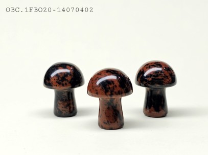 Figura seta mineral obsidiana caoba