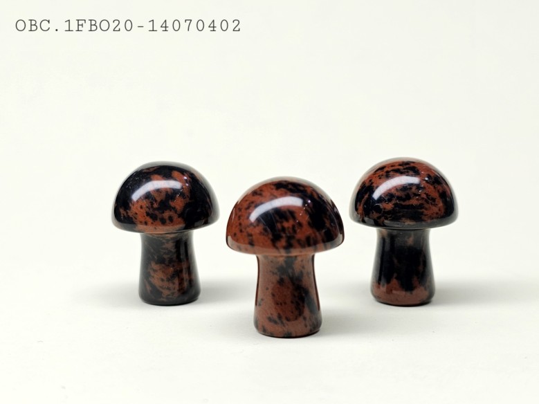 Figura seta mineral obsidiana caoba