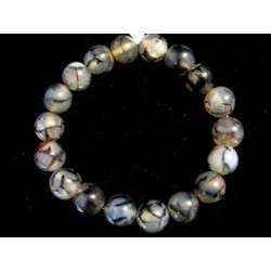 Pulsera agata araña bola 10mm