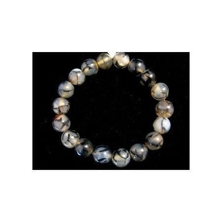Pulsera agata araña bola 10mm