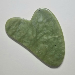 Gua sha pie de jade verde oscuro