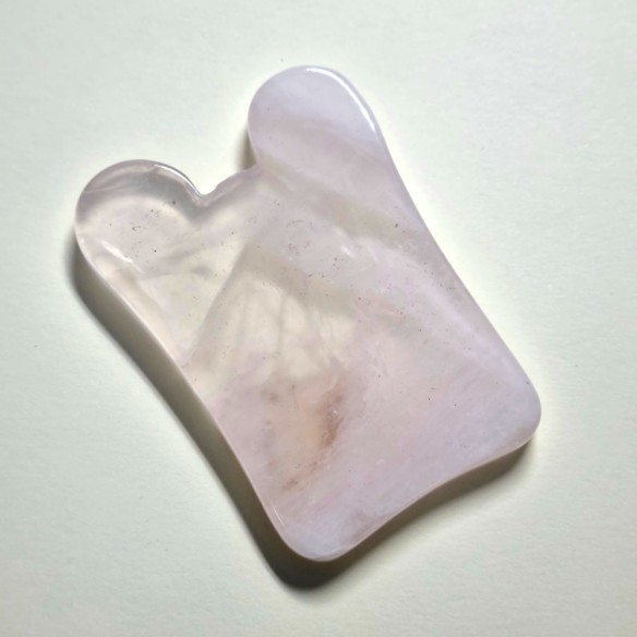 Gua sha eme de cuarzo rosa