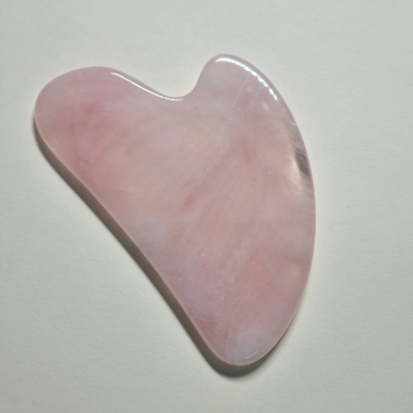Gua sha pie de cuarzo rosa