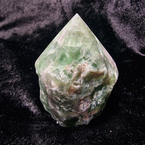 Multicolor fluorite polished point at Cristalljoia Barcelona