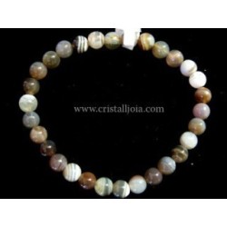 Pulsera agata botswana bola 6mm