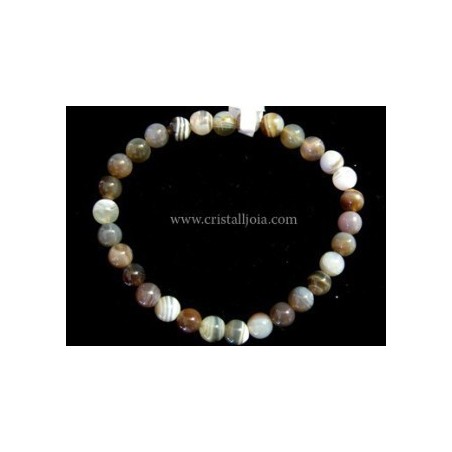 Pulsera agata botswana bola 6mm