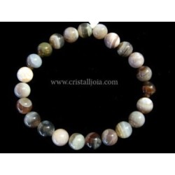 Pulsera agata botswana bola 8mm