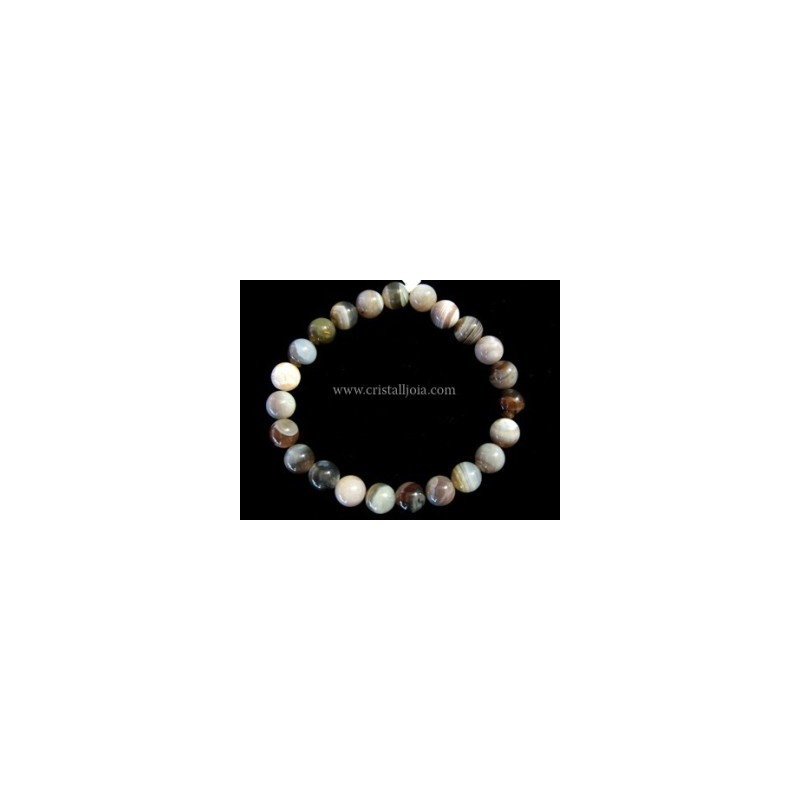 Pulsera agata botswana bola 8mm