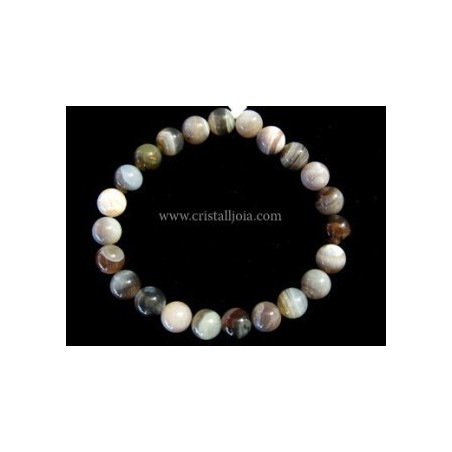 Pulsera agata botswana bola 8mm