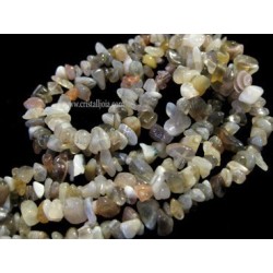 Collar chip largo de agata botswana