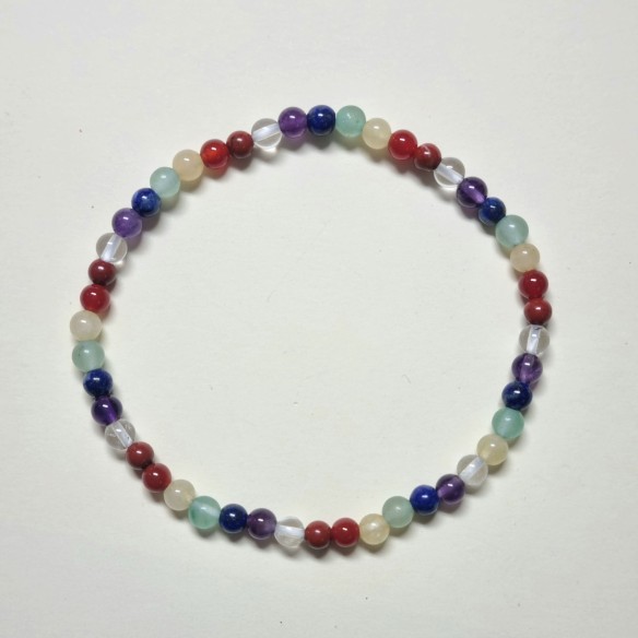 Brazalete bolas 4mm de chakras