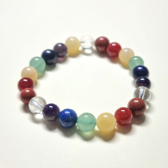 Brazalete bolas 8mm de chakras