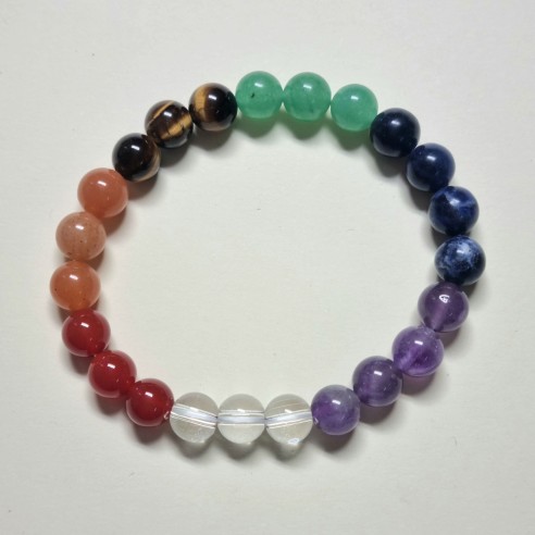 Brazalete bolas 8mm de chakras