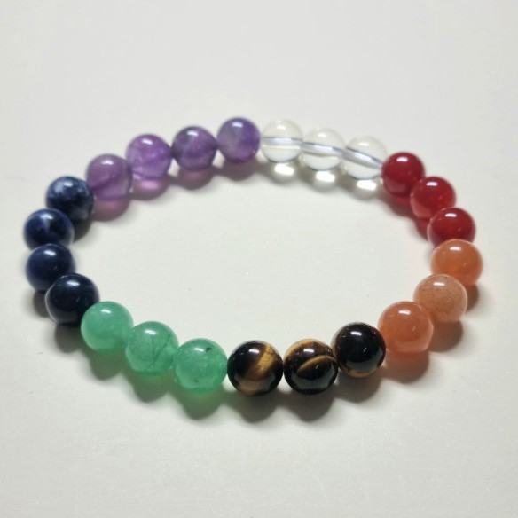 Brazalete bolas 8mm de chakras