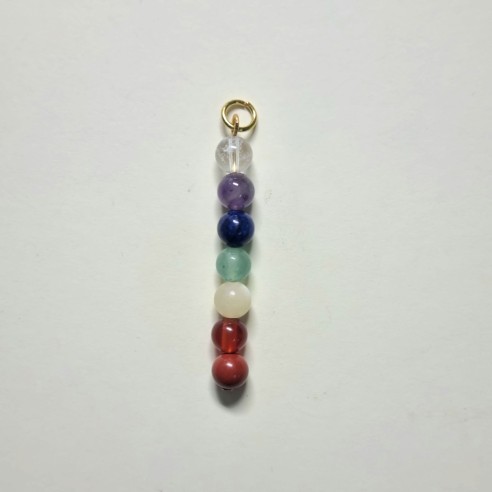 Colgante bola dorado 6mm de chakras
