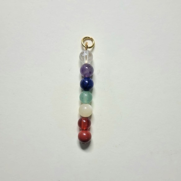Colgante bola dorado 6mm de chakras