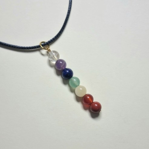 Colgante bola dorado 6mm de chakras