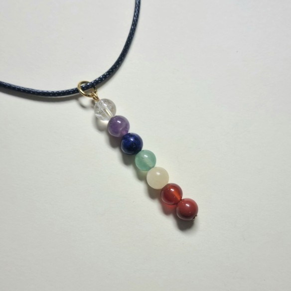 Colgante bola dorado 6mm de chakras