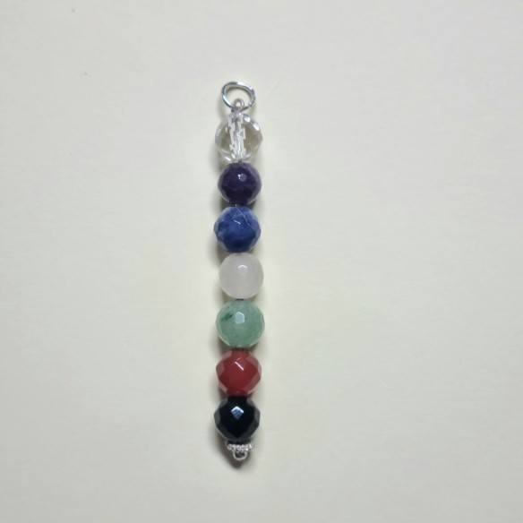 Colgante bola lapidada 8mm de chakras
