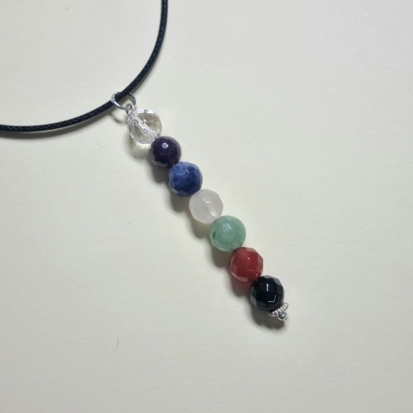 Colgante bola lapidada 8mm de chakras