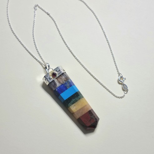 Colgante punta cabujón de chakras