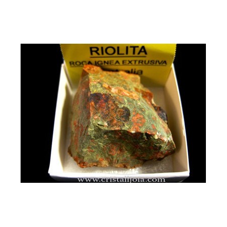 Mineral de colección 4x4 riolita