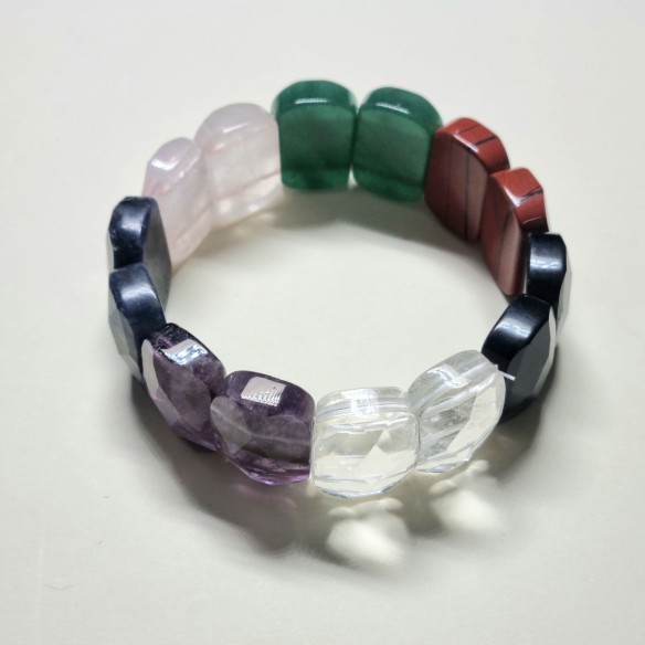 Brazalete cuadrado lapidado num 2 de chakras