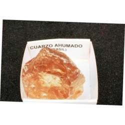 Mineral de colección 4x4 cuarzo ahumado